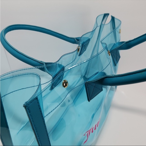 Juicy Couture Vinyl Transparent Blue Handbag - Picture 4 of 7